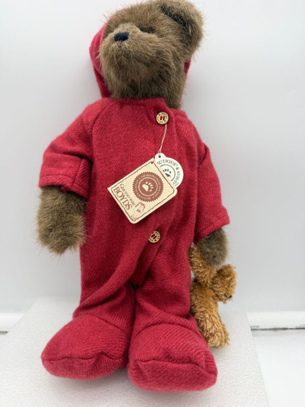 Boyds Bears TJ's Best Dressed Collection Bear in Red Pajamas